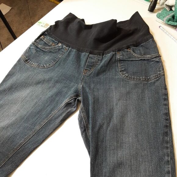 Announcements Maternity Jeans High Bump Panel Size L  12/14 - Picture 5 of 13